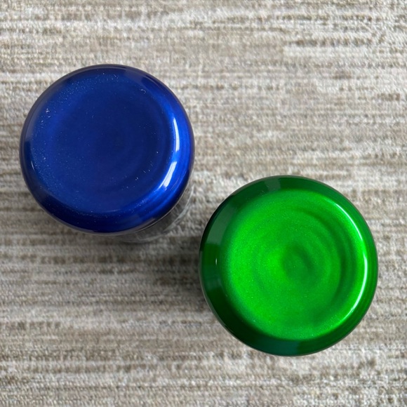 ABSOLUT VODKA NEW BLUE (1) & GREEN (1) GLASS 12 OZ "CAN SHAPED" DRINKING GLASSES - Picture 7 of 12